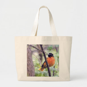 Animal Bird Baltimore Oriole Large Tote Bag