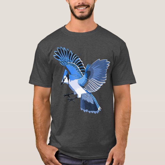 Animal Bird Blue Jay T-Shirt (Front)