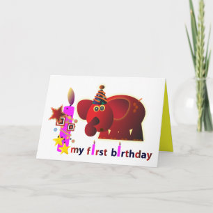 Animal Birthday cards: First birthday Card