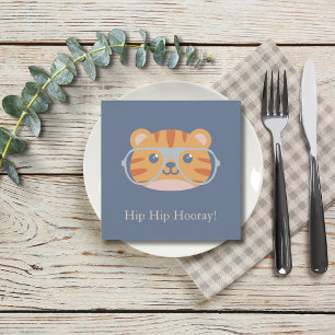 Animal Birthday Jungle Tiger Hearts  Holiday Card