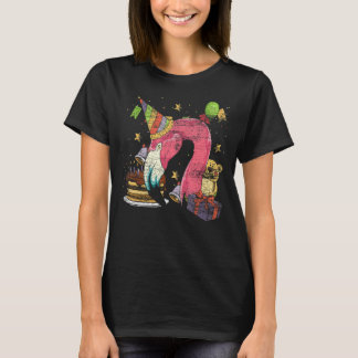 Animal Birthday Party Bird Pink Flamingo T-Shirt