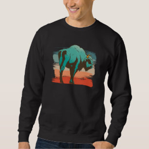Animal Bison Illustration Sweatshirt