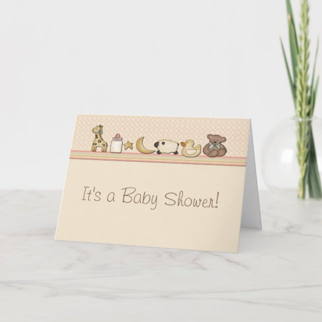 Animal Border Baby Shower Invitation (Front)