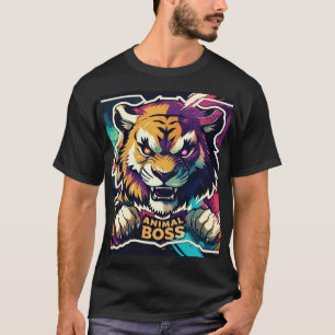 Animal Boss Lion T-Shirt Bold King of Jungle