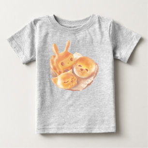 Animal Bread Basket: Smiling Bichon, Bunny & Cat Baby T-Shirt