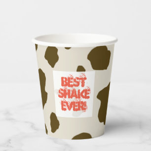Animal Brown Cow Spots any Text Paper Cup