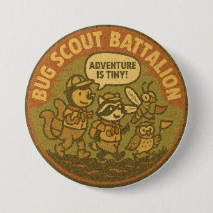 Animal Bug Scout Battalion Tiny Adventure 7.5 Cm Round Badge