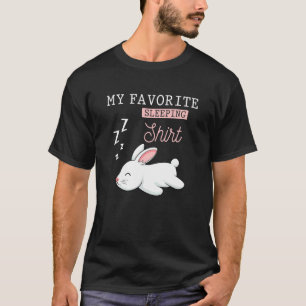 Animal Bunny My Favourite Sleeping Shirt Rabbit Sl