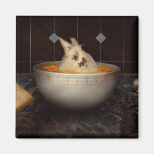 Animal - Bunny - There's a hare in my soup Magnet
