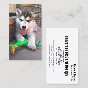Animal Care Alaskan Malamute Photo Professional Business Card