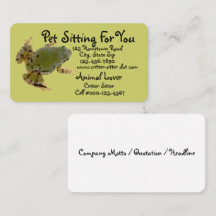Animal Care Business Overhead Frog Photograph Business Card