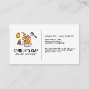 Animal Care Dog in Soap Water Business Card