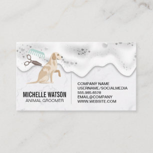 Animal Care Dog Wash Soap Suds Business Card