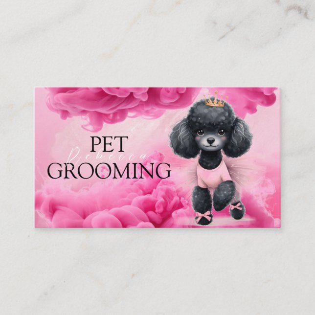 Animal Care Pet Grooming Spa Salon Puppy Business Card (Front)