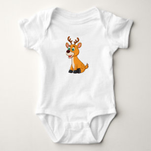 Animal cartoon illustration baby bodysuit
