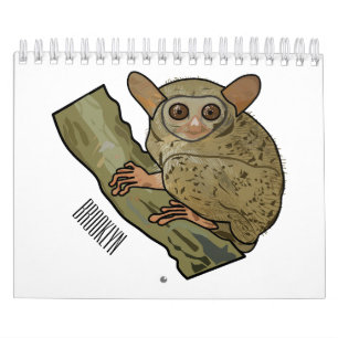 Animal cartoon illustration  calendar