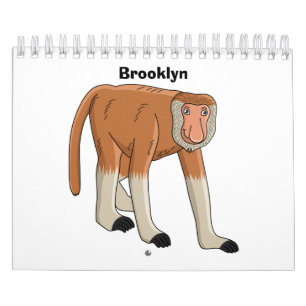 Animal cartoon illustration calendar