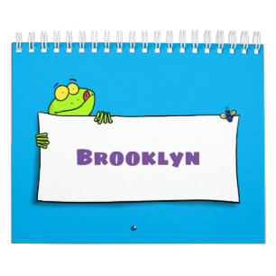 Animal cartoon illustration calendar