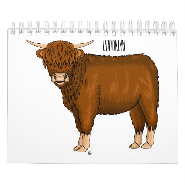 Animal cartoon illustration calendar (Cover)