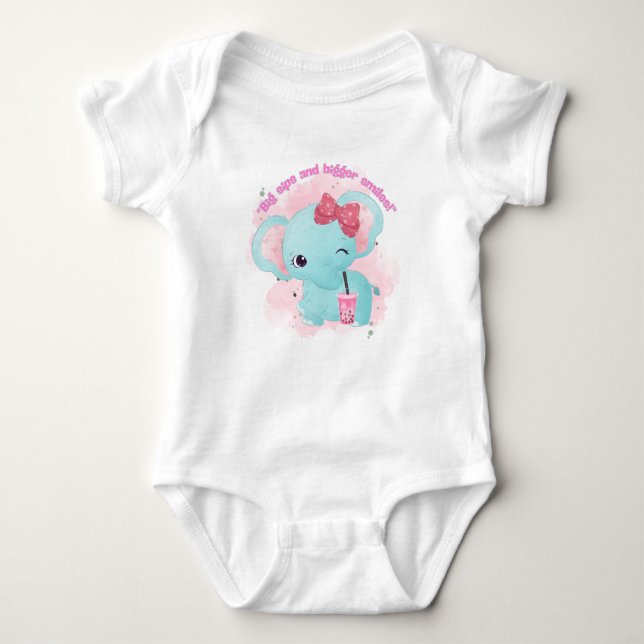 ANIMAL CARTOON QUOTE  BABY BODYSUIT (Front)