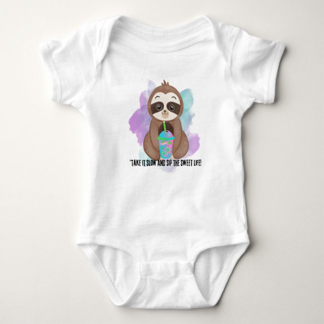 ANIMAL CARTOON QUOTE  BABY BODYSUIT (Front)