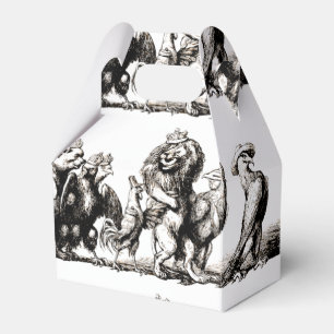 Animal Cartoon Unicorn Elephant Lion Zoo Favour Box