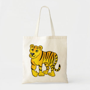 Animal Cat Feline Jungle Stripes Tiger Wild Tote Bag