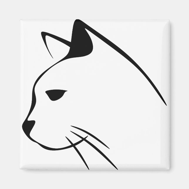 Animal Cat Kitten Kitty Pet Silhouette Magnet (Front)