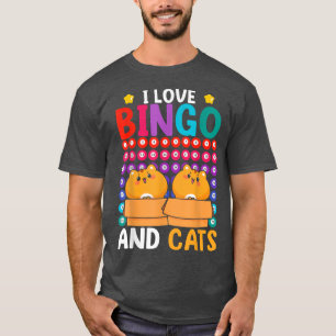Animal Cat Lover Lotto Bingo Player Pet Gambling H T-Shirt