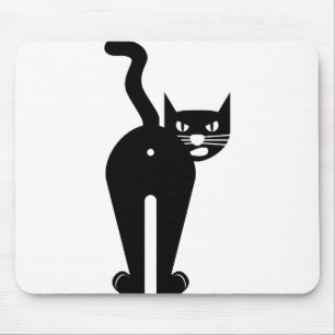 Animal Cat Mammal Silhouette Mouse Pad