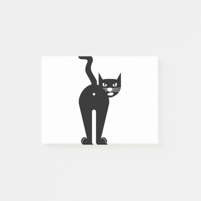 Animal Cat Mammal Silhouette Post-it Notes (Front)