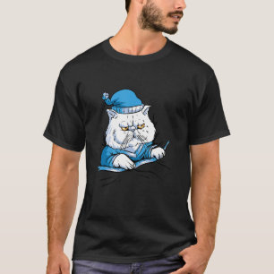 Animal Cat Sleeping Sleep For Home Pyjama Night T-Shirt