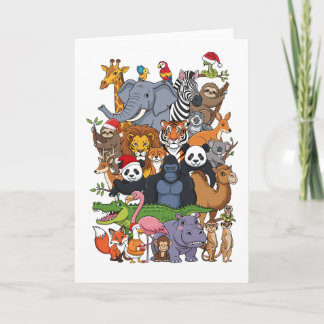 Animal Christmas Holiday Card
