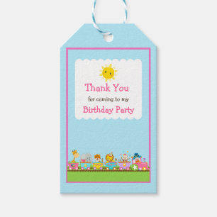 Animal Circus Train Gift Tag