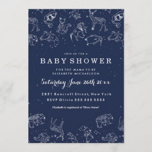 Animal Constellations Baby Shower Invitation