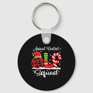 Animal Control Elf Squad Christmas Officer Matchin Key Ring