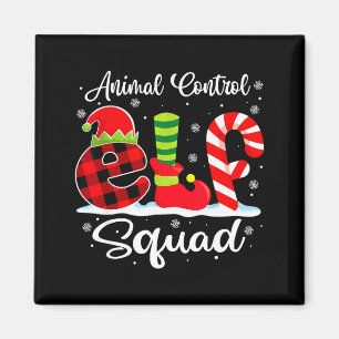 Animal Control Elf Squad Christmas Officer Matchin Magnet