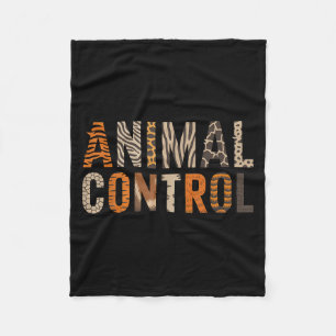 Animal Control Funny Halloween Costume Zoo Party Fleece Blanket