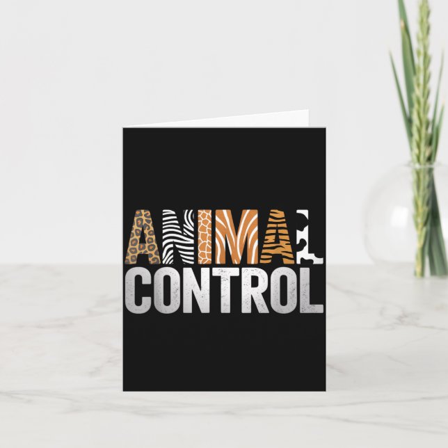 Animal Control Funny Zoo Matching Halloween Card (Front)