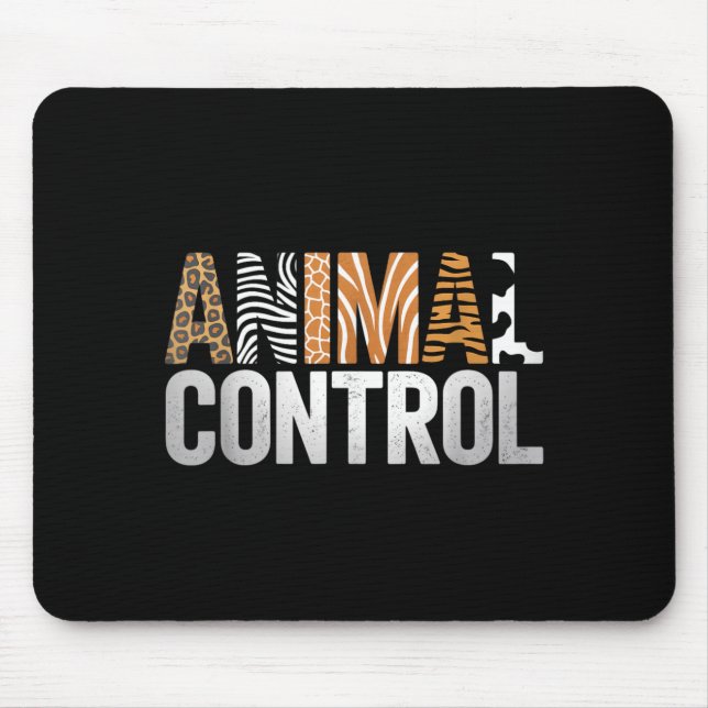 Animal Control Funny Zoo Matching Halloween Mouse Pad (Front)