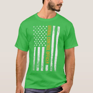 Animal Control Officer Flag Wildlife Rescue Patrol T-Shirt