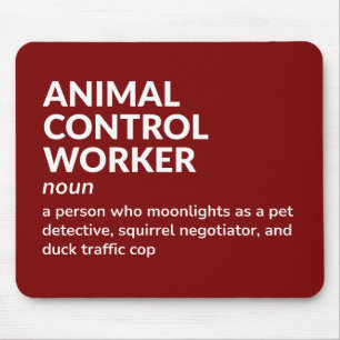 Animal Control Officer Humour Definition Mouse Pad