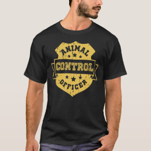 Animal Control Officer Vintage Dog Catcher Badge T-Shirt