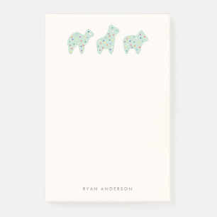 Animal Cookie Parade Kid's Post-it - Mint Notes