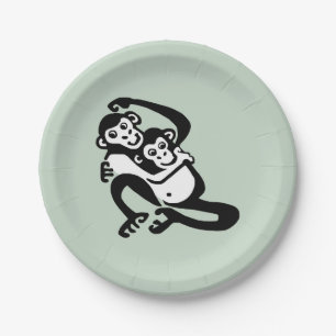 Animal - Cool BONOBO - Chimpanzee - Wildlife - Paper Plate