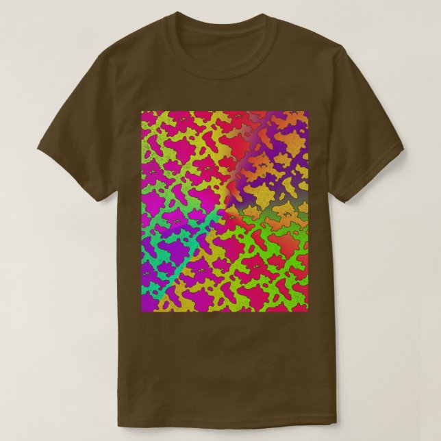 Animal Cow Print Colourful Cow Pattern T-Shirt (Design Front)
