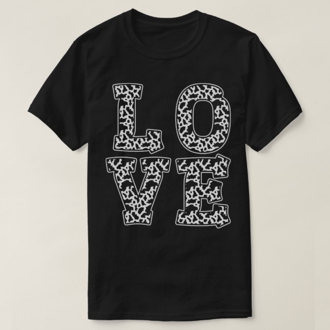 Animal Cow Print Love Cow Pattern Cow T-Shirt (Design Front)