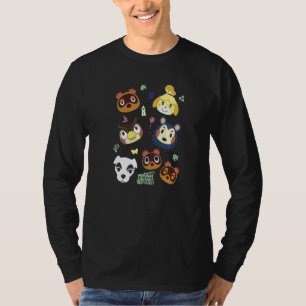 Animal Crossing Group Big Face Poster T-Shirt