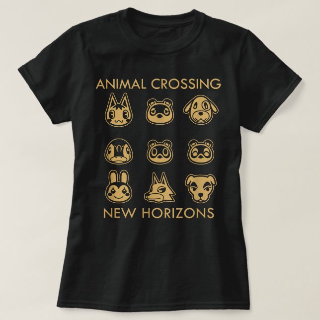 Animal Crossing New Horizons Character Grid  T-Shirt (Design Front)