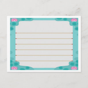 Animal Crossing New Leaf Lilly Pond Stationary Postcard
